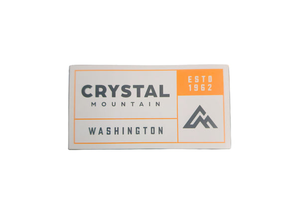 Crystal Mtn - Scenic Mt Rainier Sticker 5 pack