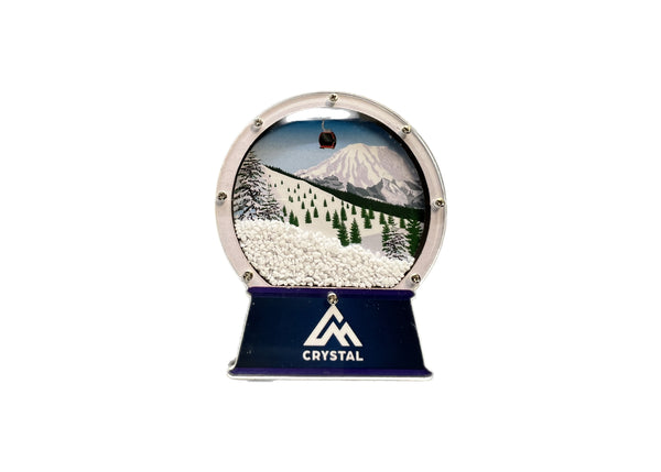 Crystal Mtn Snow Globe Magnet