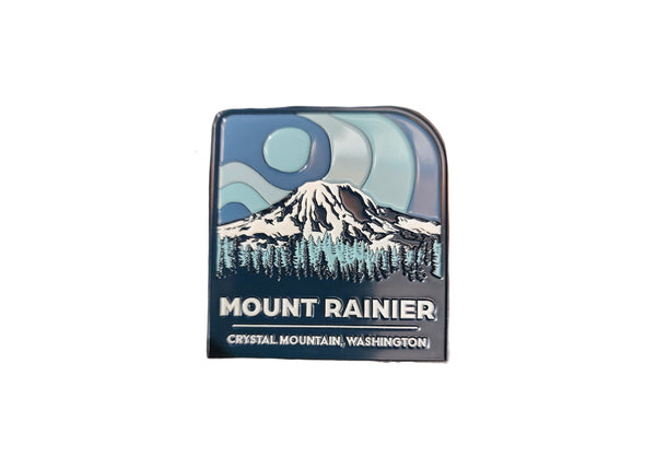 Crystal Mtn - Mt Rainier Blue Swirl Magnet