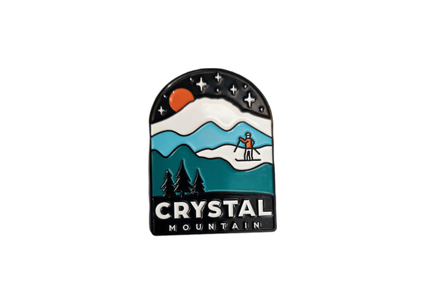 Crystal Mtn - Night Sky Ski Magnet