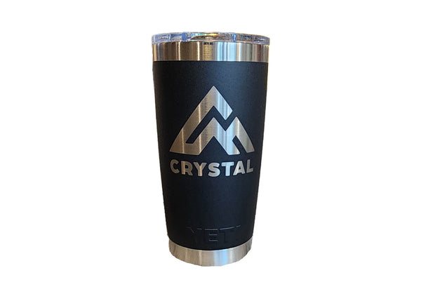 Crystal Mtn Yeti 20oz Rambler Tumbler- Black