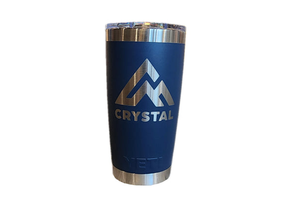 Crystal Mtn Yeti 20oz Rambler Tumbler- Navy